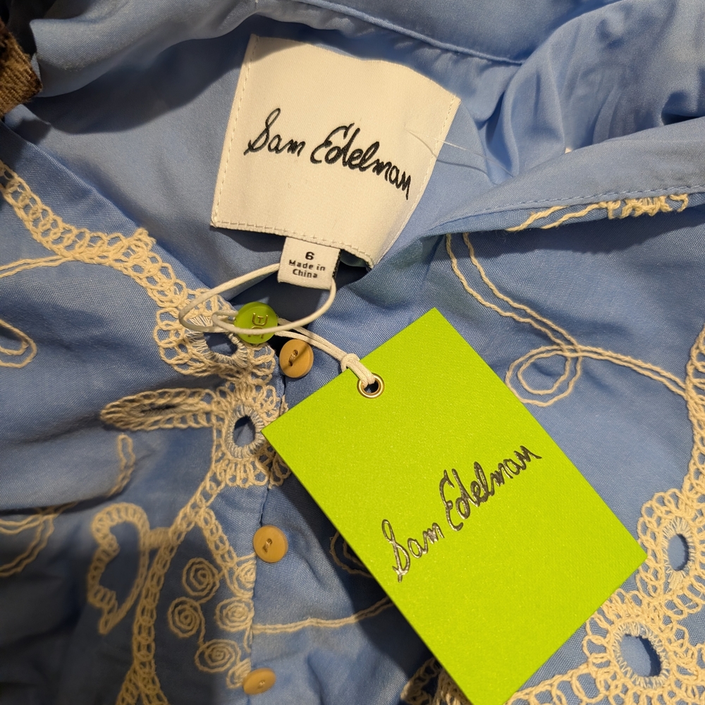 Sam Edelman Light Blue Floral Midi Dress - Picture 4 of 11